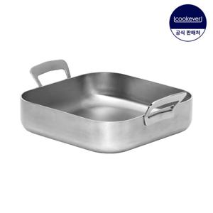 쿡에버 IH 인덕션 통5중 스텐 오븐 세이프 사각팬 23cm