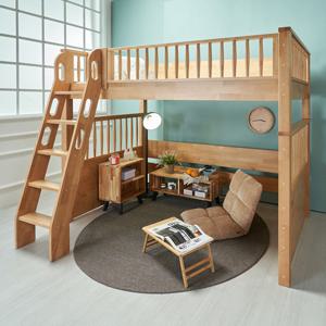 에보니아 버치 자작원목 벙커침대 SS 매트제외 (안전문포함)