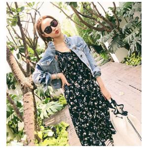 여성나시롱원피스 1P 끈나시 브이넥 여름 여자 치마