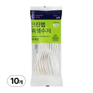 크린랩 위생수저 100개입 일회용 숟가락 캠핑 야외취사 도시락