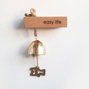 이앤 문종도어벨 북유럽풍 풍경종 현관문종 우드황동 청동각진종