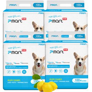 피마트 강아지패드 400매 (100매x4) 절약형 배변패드 애견
