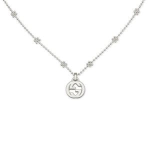 GUCCI YBB479221001 인터로킹 G 실버 목걸이 남녀공용