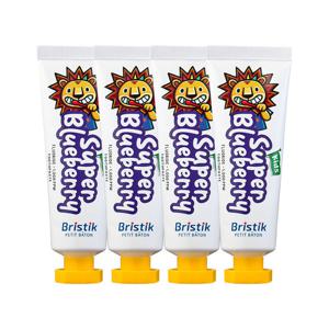 [브리스틱] 어린이 불소 1000 치약 50g 4개-블루베리향