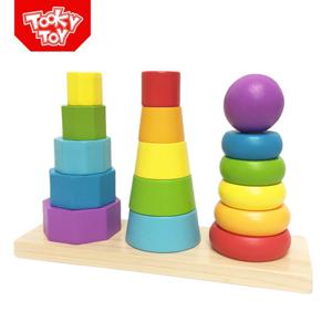 투키토이 알록달록모형쌓기타워/도형쌓기/링쌓기/링끼우기