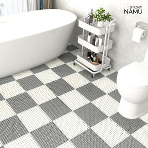 TPE 논슬립 물빠짐 매트 10P / 화장실 욕실 간편조립 바닥 미끄