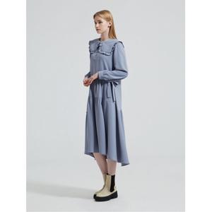 [CC콜렉트] 러플 카라 플레어 원피스 (C224MSE142)