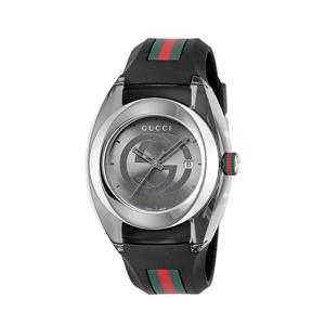GUCCI YA137116 SYNC 남성 러버 쿼츠 46mm