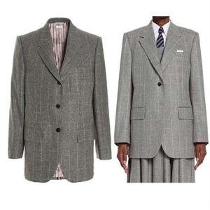 톰브라운 울 체크 블레이저 자켓 FBC810A F0039 035