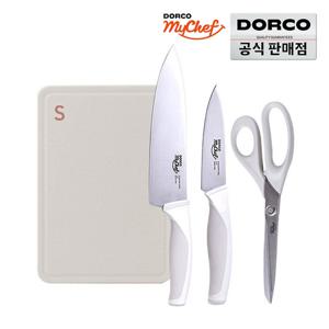 도루코 마린 베이지 칼도마 4종세트 (식도+과도+가위+도마S)