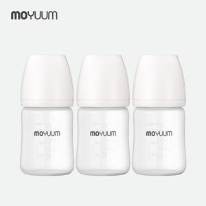 [모윰] 실리콘 코팅 노꼭지 유리젖병 150ml 트리플팩