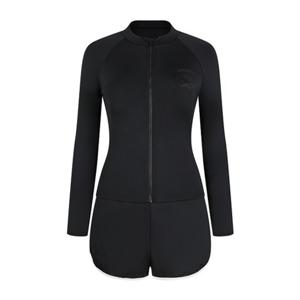 [아레나] 여성 레저 짚업 래쉬가드 세트 A3BL1PS05 BLK