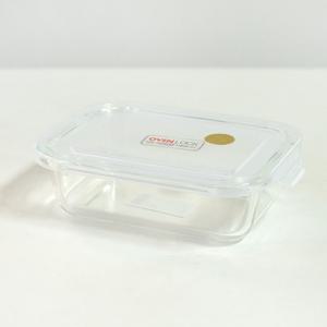 오븐락 글라스 원터치찬기 직사각2호 640ml 반찬통