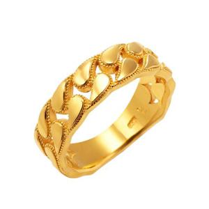 [한국금다이아몬드] 남자 순금 반지 물방울 체인 24K 11.25g 애끼 검지