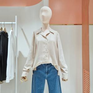 [플라스틱아일랜드]오픈카라 베이직 블라우스 PP7WB163