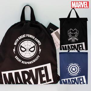 신발주머니 마블 심플로고 조리개 보조가방 실내화가방 신발가방