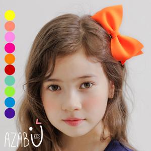 [아자브키즈] 엘비 리본 헤어 핀 여아 아동 헤어 악세사리