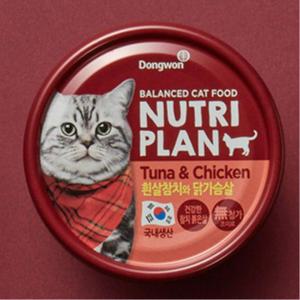 동원 길냥이캔 흰살참치 닭가슴살 160g 5개 습식 캣