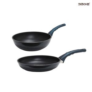 키친아트 까사 티타늄코팅 인덕션 후라이팬세트 2종G 후28+웍26