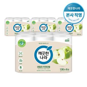 깨끗한나라 데일리 키친타올 그린패키지 130매 X 6롤 X 4팩