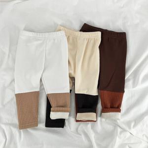 [조이멀티]꽈배기니트 융기모 아동 배색 워머레깅스 바지 205060
