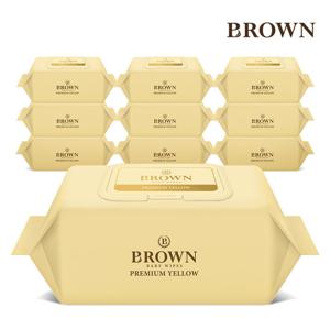 [브라운]브라운 프리미엄 옐로우 아기물티슈 72매 캡 10팩