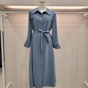 비지트인뉴욕 셔츠형 벨티드 원피스 VZ3OP12-AY