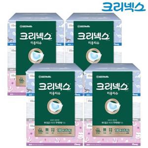 [땡큐온]크리넥스 무색무향 미용 각티슈 180매 6입 x4팩