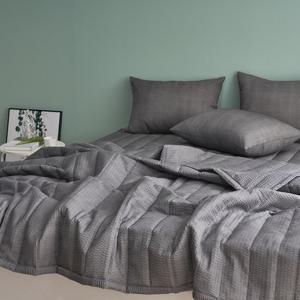 더크린 윈디 시어서커 홑이불토퍼세트 Q그레이