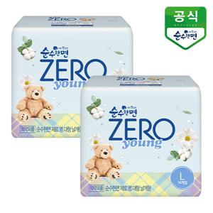 순수한면 생리대 제로 영 대형 14P x 2팩