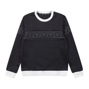 [볼빅어패럴] 여성 골프 LAB 보더 프린트 라운드 티셔츠 VLTSM972_BK