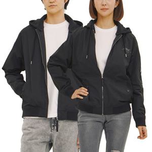 [잠뱅이] 유니) 후드탈부착 숏기장 항공점퍼 AL1WWU41-BK