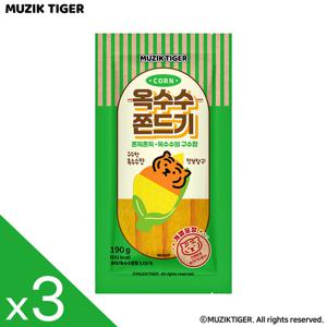 [무료배송] 무직타이거 옥수수 쫀드기 190g x 3개