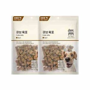 바우와우 무마진큐브육포 800g x 2개 소고기/연어/치킨