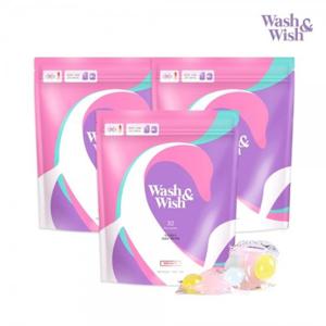 [워시앤위시] 캡슐형 세탁세제 32개입 [3박스]