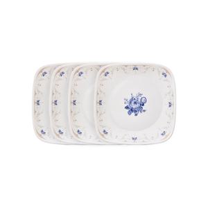 [코렐] MSNY 블루밍블루 사각소접시4p세트