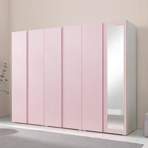 [케이컴퍼니] 심플비2400LPM옷장세트DDM (긴문옷장 + 긴문이불장