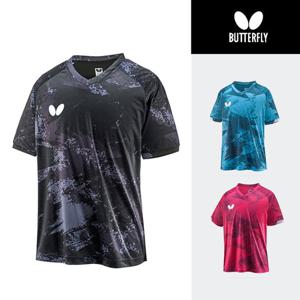 버터플라이 캐모럴 티셔츠(탁구유니폼) 남녀공용 반팔