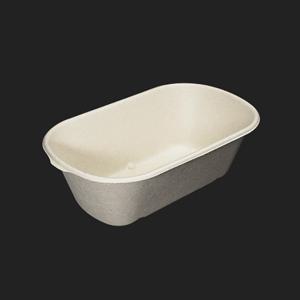 식품포장 버개스 크라프트 펄프용기 BH004 500개(뚜껑별도)