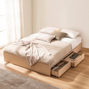 포스트모던 커비 3단서랍 평상형 수납침대 Q (독립매트리스)