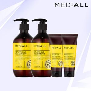 메디올 두피청정 샴푸 480ml 2개+트리트먼트 200ml 2개