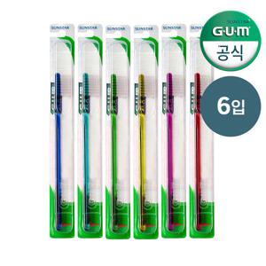 GUM 검 치과 일반 돔트림 칫솔 (작은모) 407 6개입