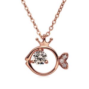 [비앤비골드] 14K 프롱 왕관 물고기 체인 목걸이 NPN37622