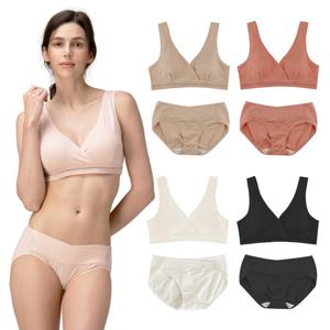 [뉴니끄] 면모달 모코랩 임산부 수유브라&팬티 세트