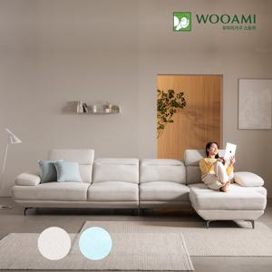 [리뷰이벤트]우아미가구 젠 6인 아쿠아텍스 패브릭 소파+스툴 2color