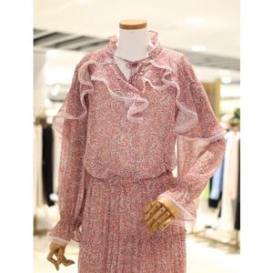 [현대백화점 도호] DX2BL130 셔링카라 러플 플라워 블라우스