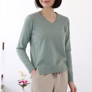 [웬디즈갤러리]브이넥 옆트임 니트 IKN111