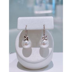 (화이트골드) 미니골드 14K 립 펄 진주 귀걸이 EGRM4096