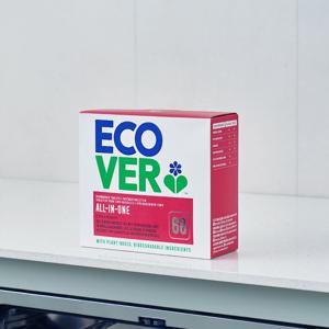 에코버 올인원 식기세척기세제 레몬 만다린 68개입