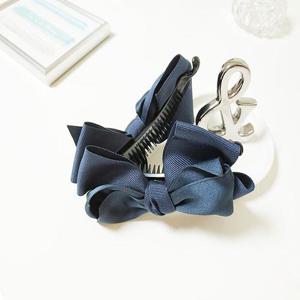 핸드메이드 유니크 여성 볼륨 리본바나나핀 2p